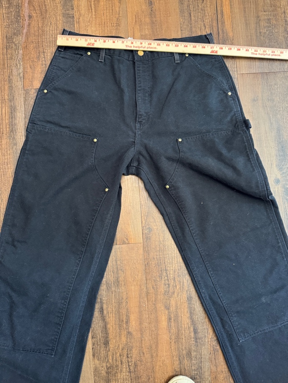 Carhartt B01 14800 Double Knee USA 36x34 Black - Picture 10 of 16